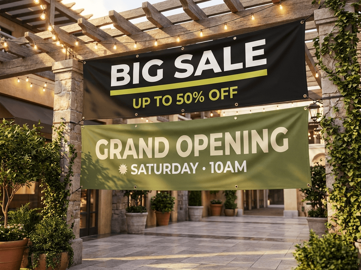 Banners — printed by Goldman Printing