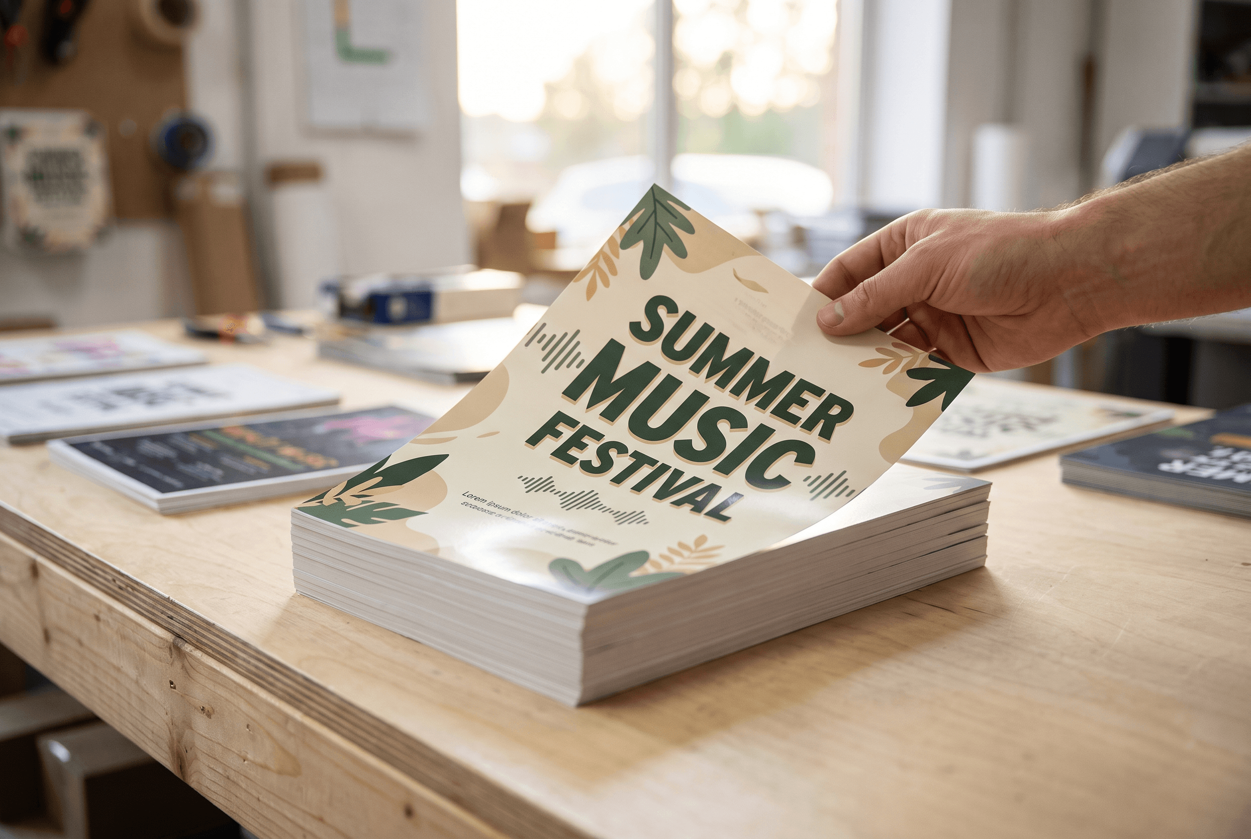 Stack of flyers