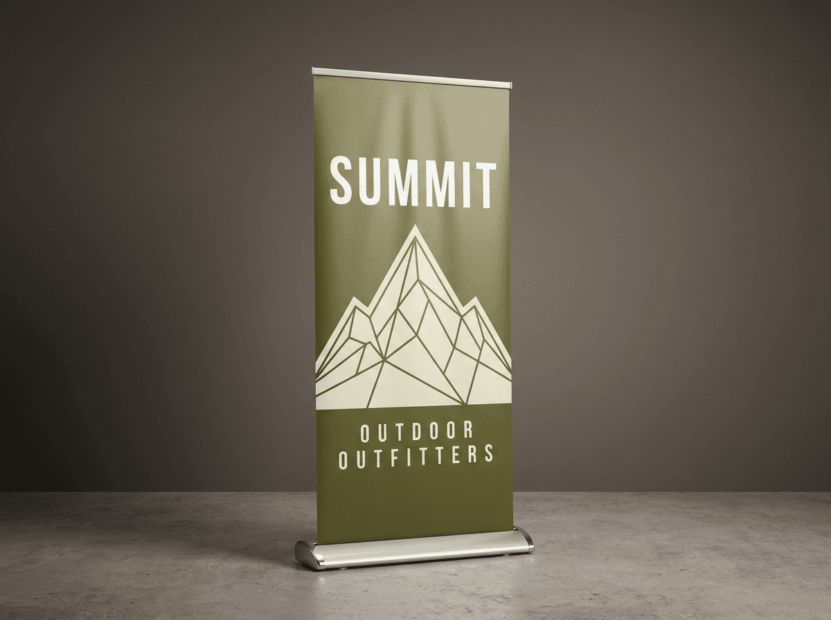 Retractable banner stand