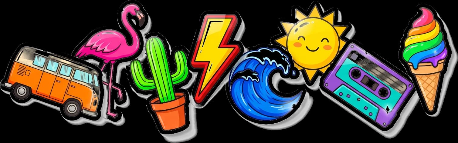 Die-cut stickers in custom shapes